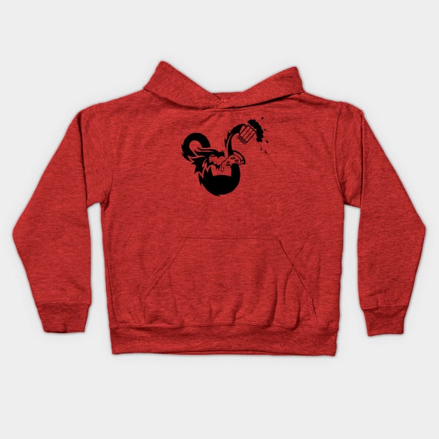 Dungeons and Deep dish (alt) Kids Hoodie by Lee's Tees